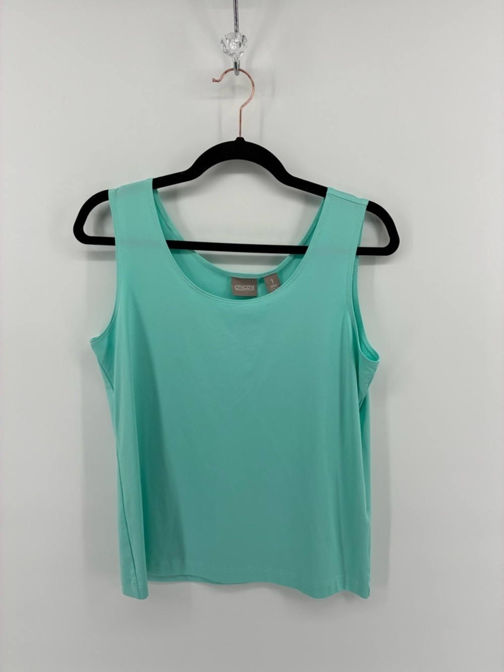 Chico's Turquoise Tank Top Stretchy Lightweight Shirt Casual Spring